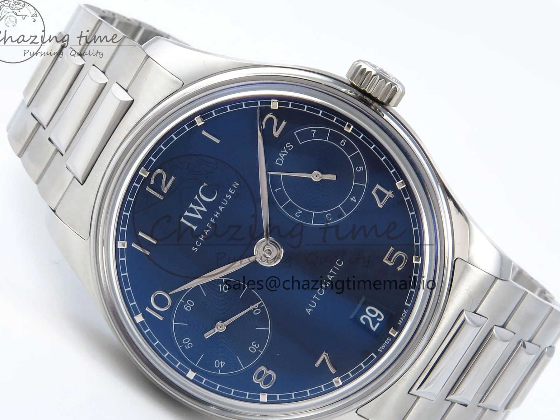 MIROTIME 0402 Portugieser Auto IWC0562E APSF 1:1 Best Edition Blue Dial on SS Bracelet A Timeless 6997